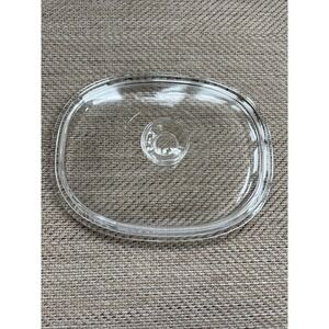 Vintage Pyrex Oval 16 Clear Glass Lid DC 1-1/2 C A